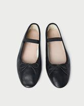 Loeffler Randall / Leonie Black Leather Ballet Flat