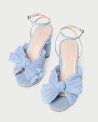 Loeffler Randall / Camellia Blue Pleated Bow Heel
