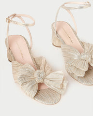 Loeffler Randall / Dahlia Platinum Pleated Bow Heel