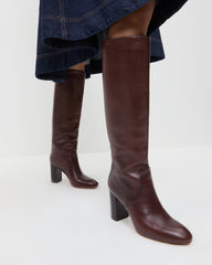 Loeffler Randall / Goldy Espresso Leather Tall Boot