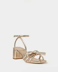 Loeffler Randall / Mikel Champagne Bow Mid-Heel Sandal