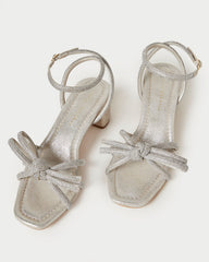 Loeffler Randall / Mikel Cappuccino Bow Mid-Heel Sandal