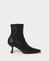 Loeffler Randall / Thandy Black Leather Curved Heel Bootie
