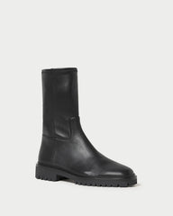 Loeffler Randall / Danny Black Leather Lug Boot