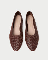Loeffler Randall / Landry Chocolate Woven Ballet Flat