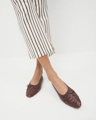 Loeffler Randall / Landry Chocolate Woven Ballet Flat