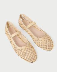 Loeffler Randall / Leonie Natural Crochet Ballet Flat