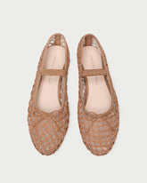Loeffler Randall / Leonie Brown Crochet Ballet Flat