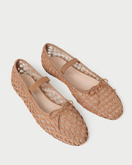 Loeffler Randall / Leonie Brown Crochet Ballet Flat