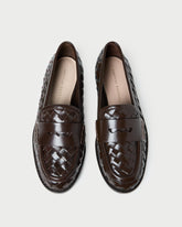 Loeffler Randall / Rachel Espresso Woven Leather Loafer