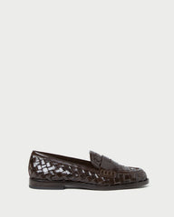 Loeffler Randall / Rachel Espresso Woven Leather Loafer