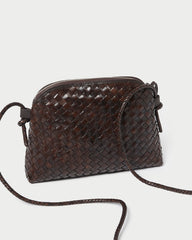 Loeffler Randall / Mallory Chocolate Woven Leather Crossbody