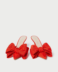 Loeffler Randall / Margot Red Moiré Bow Mule