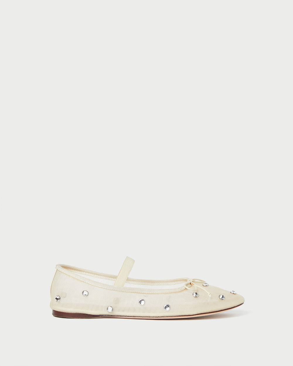 Loeffler Randall / Leonie Cream/Crystal Ballet Flat