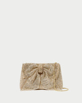 Loeffler Randall / Jolene Gold Diamanté Bow Clutch
