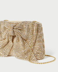 Loeffler Randall / Jolene Gold Diamanté Bow Clutch