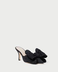 Loeffler Randall / Margot Black Moiré Bow Mule