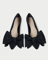 Loeffler Randall / Noa Black Moiré Bow Flat
