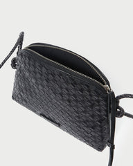 Loeffler Randall / Mallory Black Woven Leather Crossbody