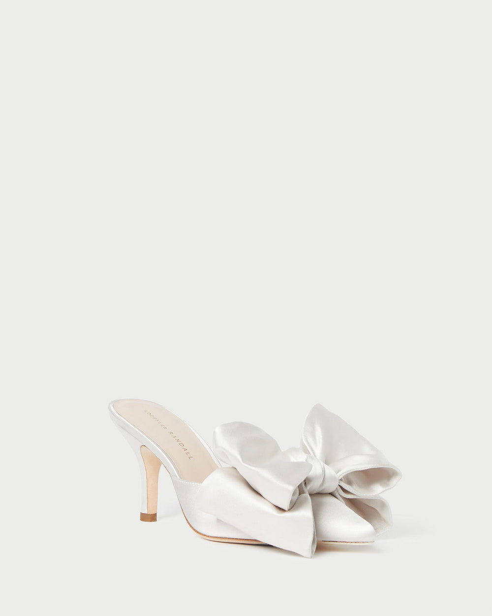 Loeffler Randall / Margot Cream Satin Bow Mule