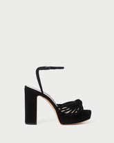 Loeffler Randall / Rivka Black Suede Platform Sandal