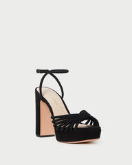 Loeffler Randall / Rivka Black Suede Platform Sandal