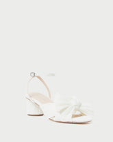 Loeffler Randall / Dahlia White Pleated Bow Heel