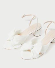 Loeffler Randall / Dahlia White Pleated Bow Heel