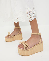 Loeffler Randall / Hudson Natural Raffia Platform Sandal