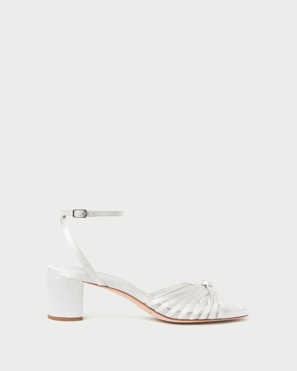 Loeffler Randall / Olivia Cream Knot Mid-Heel Sandal