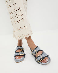Loeffler Randall / Theo Blue Two-Band Sandal