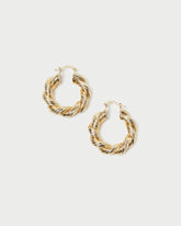 Loeffler Randall / Atticus Gold Twisted Hoop Earrings