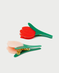 Loeffler Randall / Juniper Red/Pink Tulip Clip Set