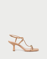 Loeffler Randall / Triana Dune Leather Mid-Heel Sandal