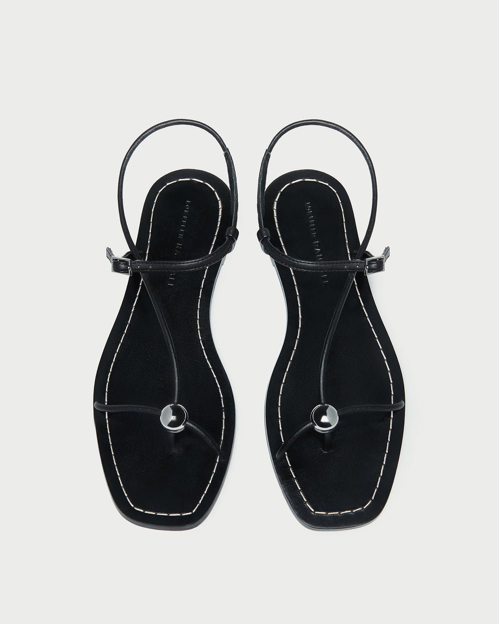 Loeffler Randall / Lara Black Leather Sandal