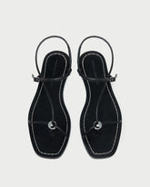 Loeffler Randall / Lara Black Leather Sandal