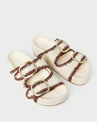 Loeffler Randall / Theo Cream Two-Band Sandal