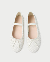 Loeffler Randall / Leonie Cream Woven Ballet Flat