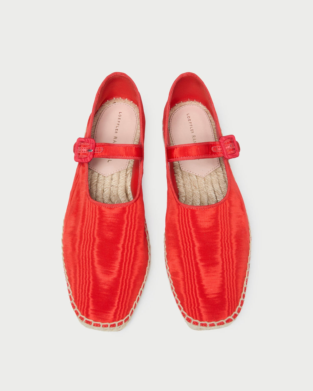 Loeffler Randall / Clover Red Moiré Espadrille