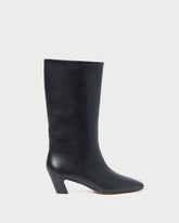 Loeffler Randall / Cleo Black Leather Mid-Calf Boot