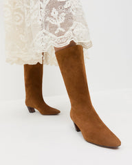 Loeffler Randall / Cleo Cacao Suede Mid-Calf Boot