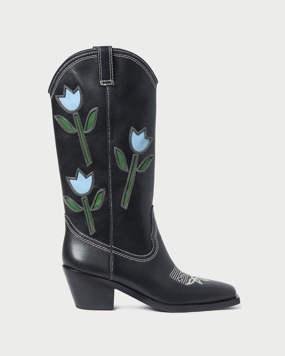 Loeffler Randall / Wilder Black Tulip Leather Boot