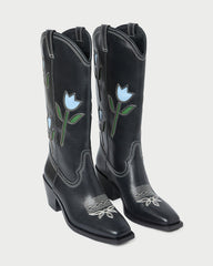 Loeffler Randall / Wilder Black Tulip Leather Boot