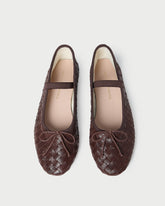 Loeffler Randall / Leonie Espresso Woven Ballet Flat
