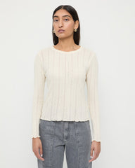 Loeffler Randall / Lolo Pointelle Long-Sleeve Tee