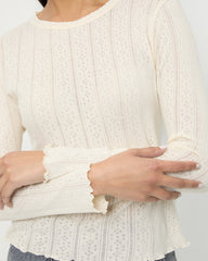 Loeffler Randall / Lolo Pointelle Long-Sleeve Tee