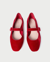Loeffler Randall / Ginger Red Velvet Mary Jane