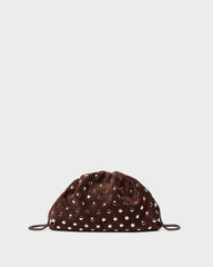 Loeffler Randall / Bailey Espresso/Silver Dome Clutch