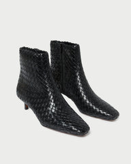 Loeffler Randall / Marcella Black Woven Ankle Boot