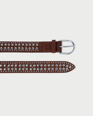 Loeffler Randall / Isaac Espresso/Silver Studded Belt